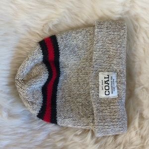 Coal Wool Striped Retro-Style Tuque / Beanie